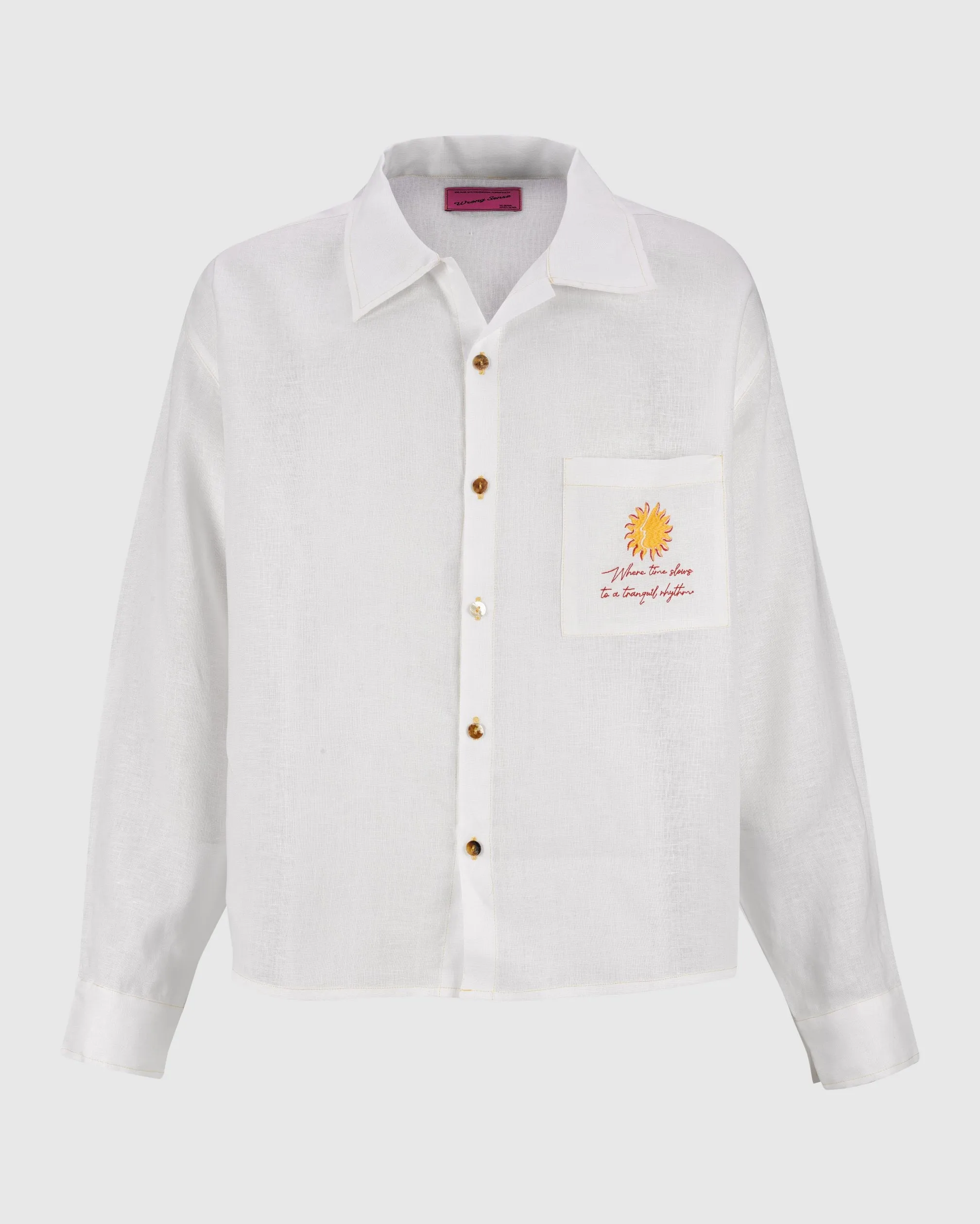 LINEN SHIRT IN NATURAL WHITE
