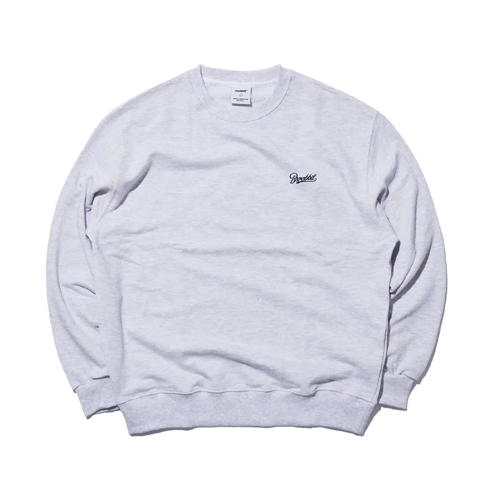 LOGO EMBROIDERY CREWNECK LIGHT GRAY