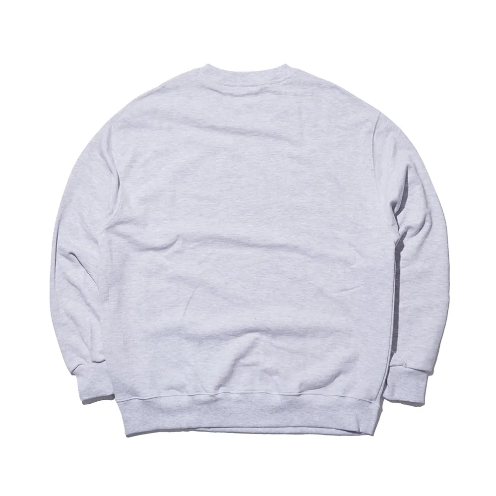 LOGO EMBROIDERY CREWNECK LIGHT GRAY