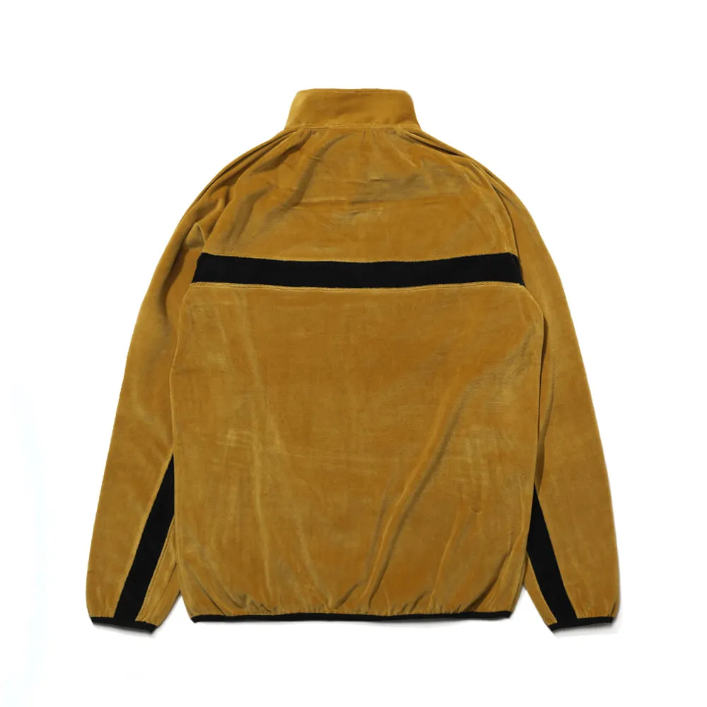 LOGO VELOUR LINE PULLOVER MUSTARD