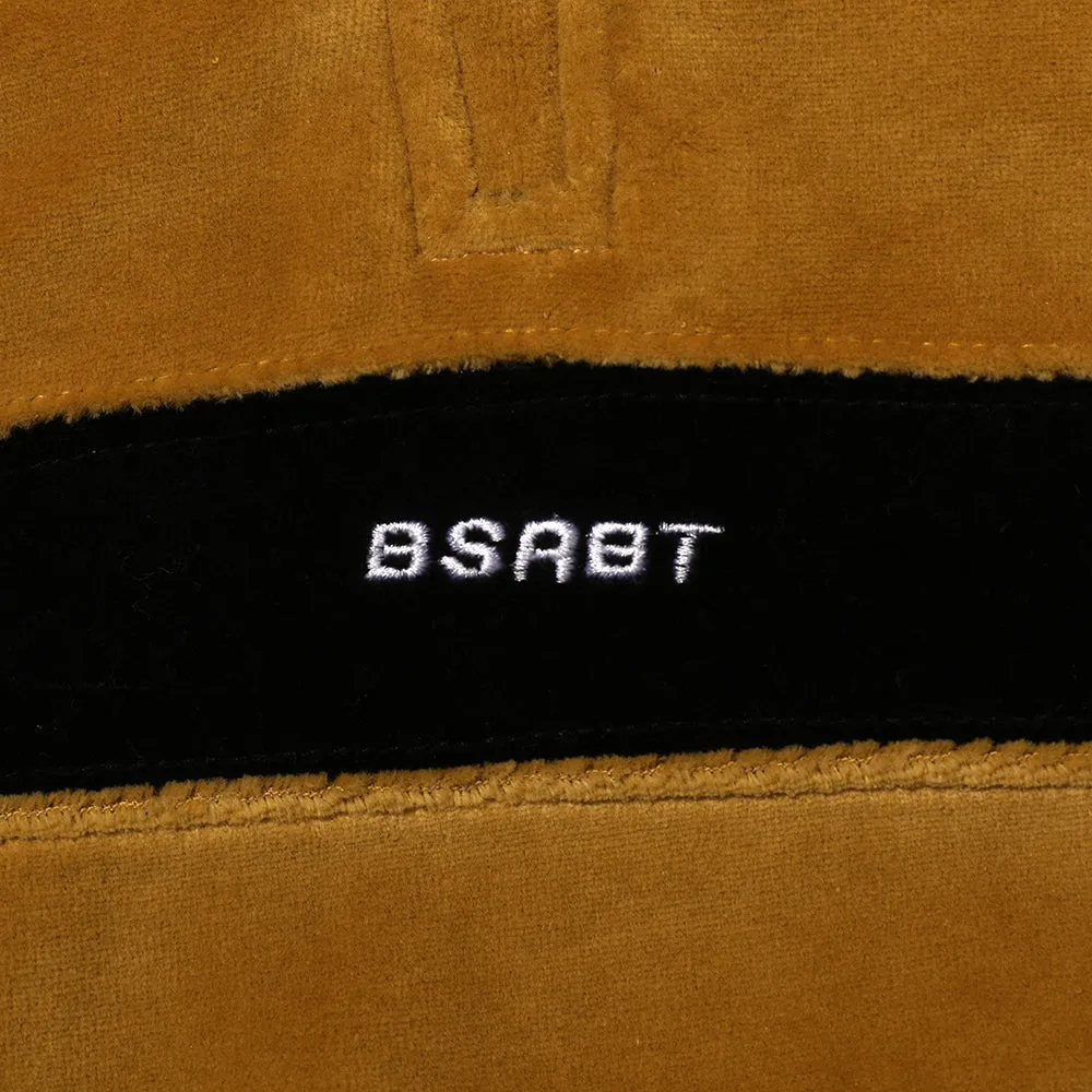LOGO VELOUR LINE PULLOVER MUSTARD