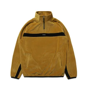LOGO VELOUR LINE PULLOVER MUSTARD