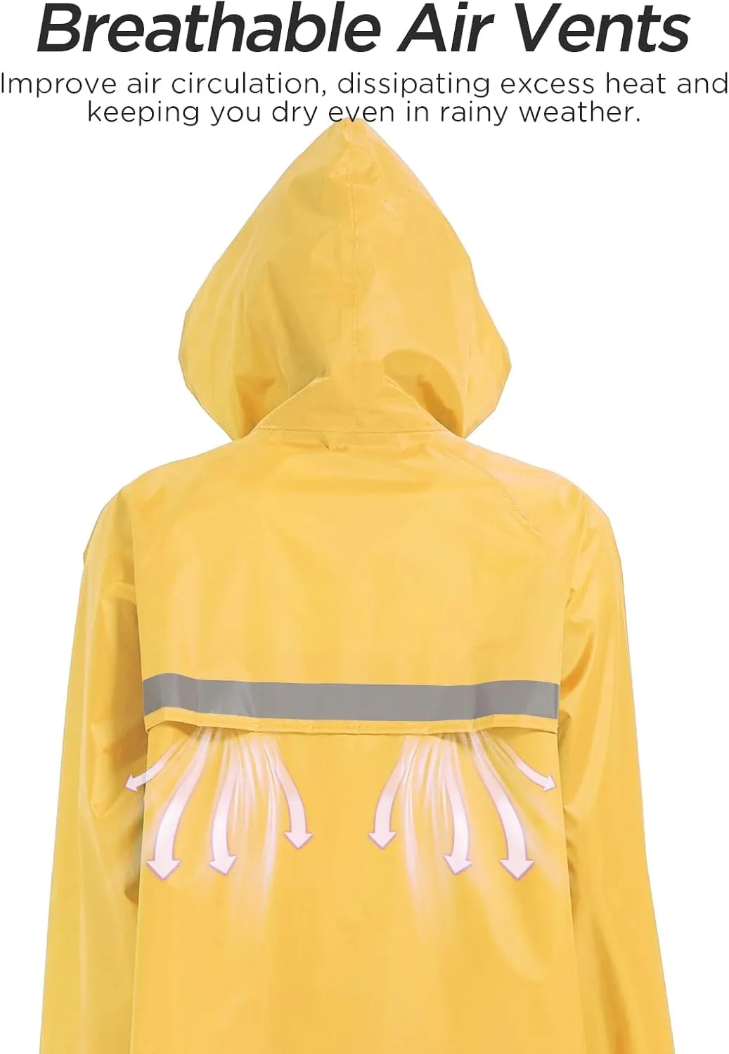 Long Women Rain Coats with Air Vents Waterproof Packable Rain Jacket Lightweight Raincoat Ponchos