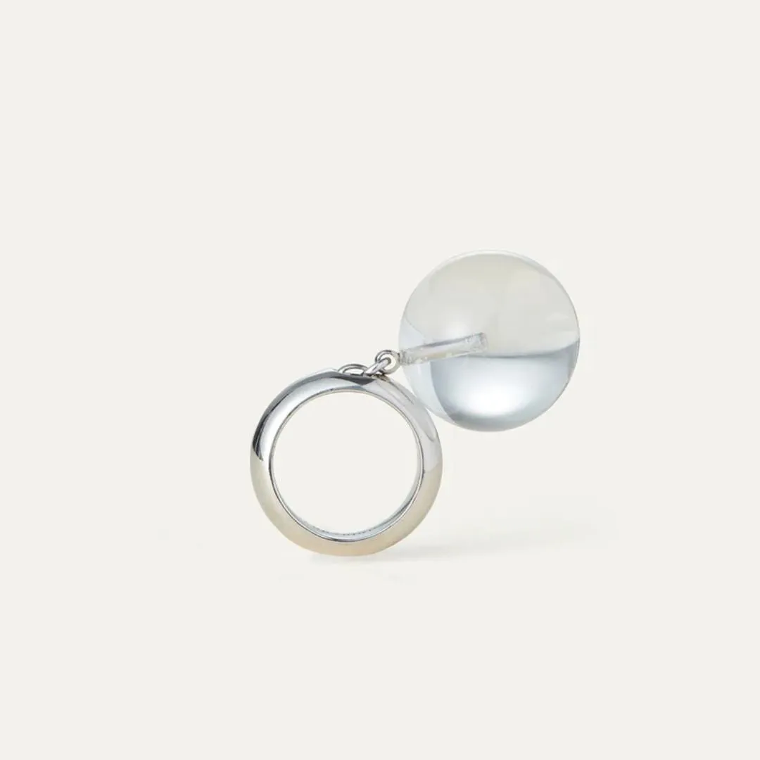 Lyra Ring (Rhodium   Clear)