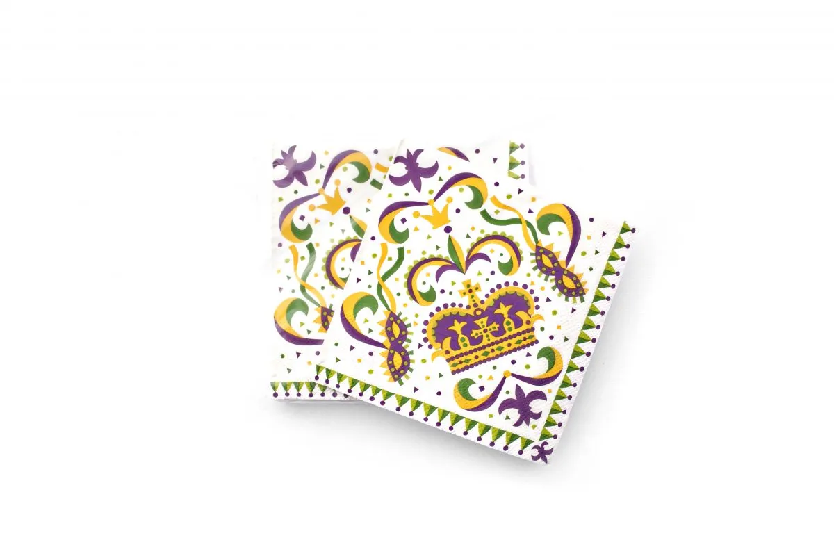 Mardi Gras Cocktail Napkin
