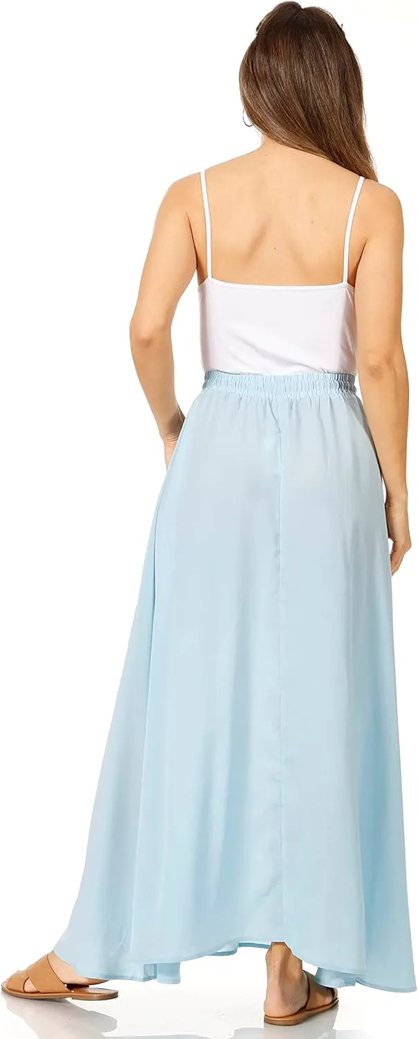 Maxi Skirts for Women Reg & Plus Size Women's Long Skirts, Flowy Summer Skirt Aline Elastic High Waisted Trendy 2023