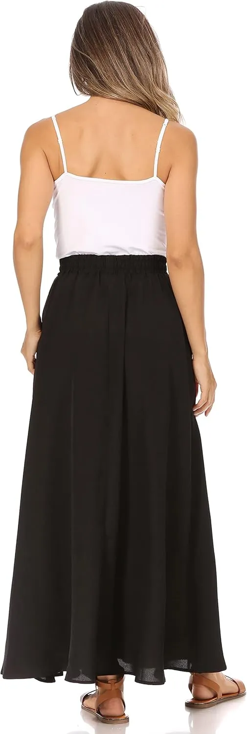 Maxi Skirts for Women Reg & Plus Size Women's Long Skirts, Flowy Summer Skirt Aline Elastic High Waisted Trendy 2023