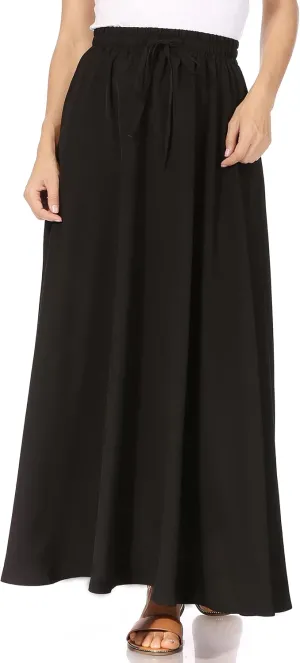 Maxi Skirts for Women Reg & Plus Size Women's Long Skirts, Flowy Summer Skirt Aline Elastic High Waisted Trendy 2023