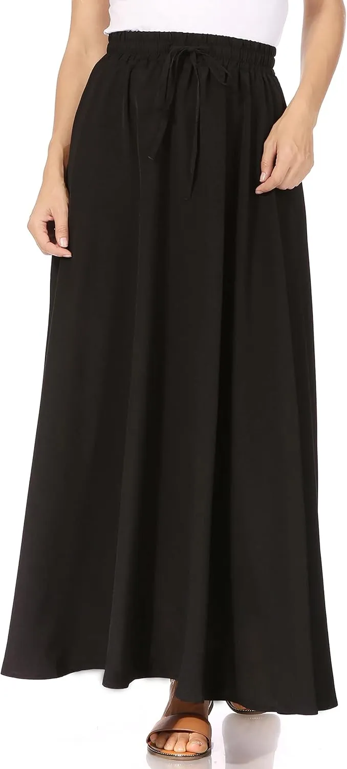 Maxi Skirts for Women Reg & Plus Size Women's Long Skirts, Flowy Summer Skirt Aline Elastic High Waisted Trendy 2023