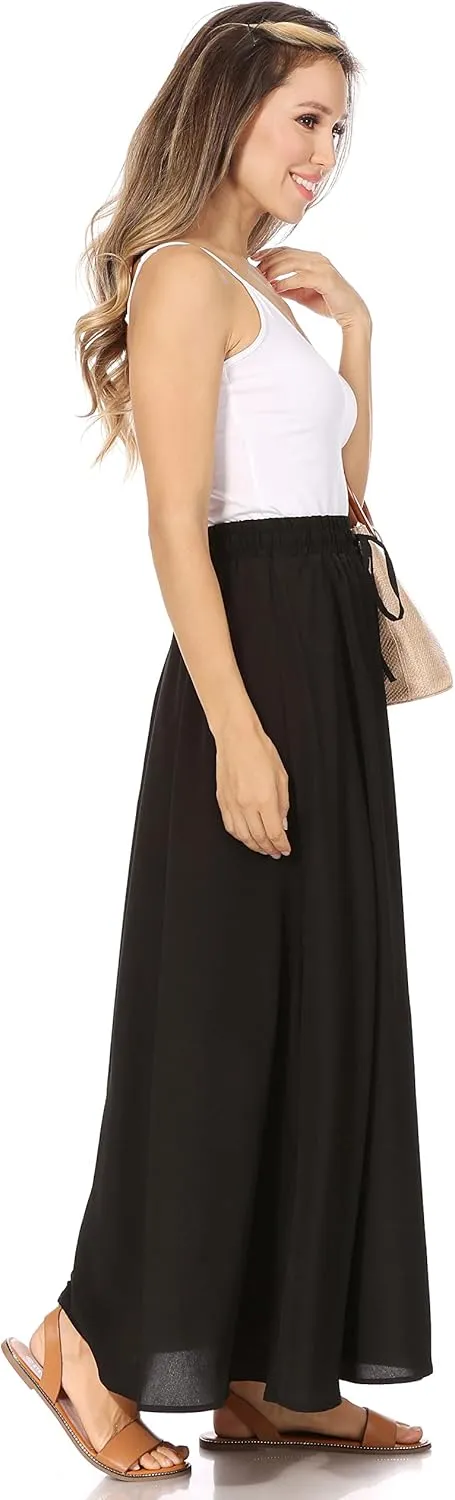 Maxi Skirts for Women Reg & Plus Size Women's Long Skirts, Flowy Summer Skirt Aline Elastic High Waisted Trendy 2023