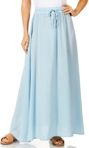 Maxi Skirts for Women Reg & Plus Size Women's Long Skirts, Flowy Summer Skirt Aline Elastic High Waisted Trendy 2023