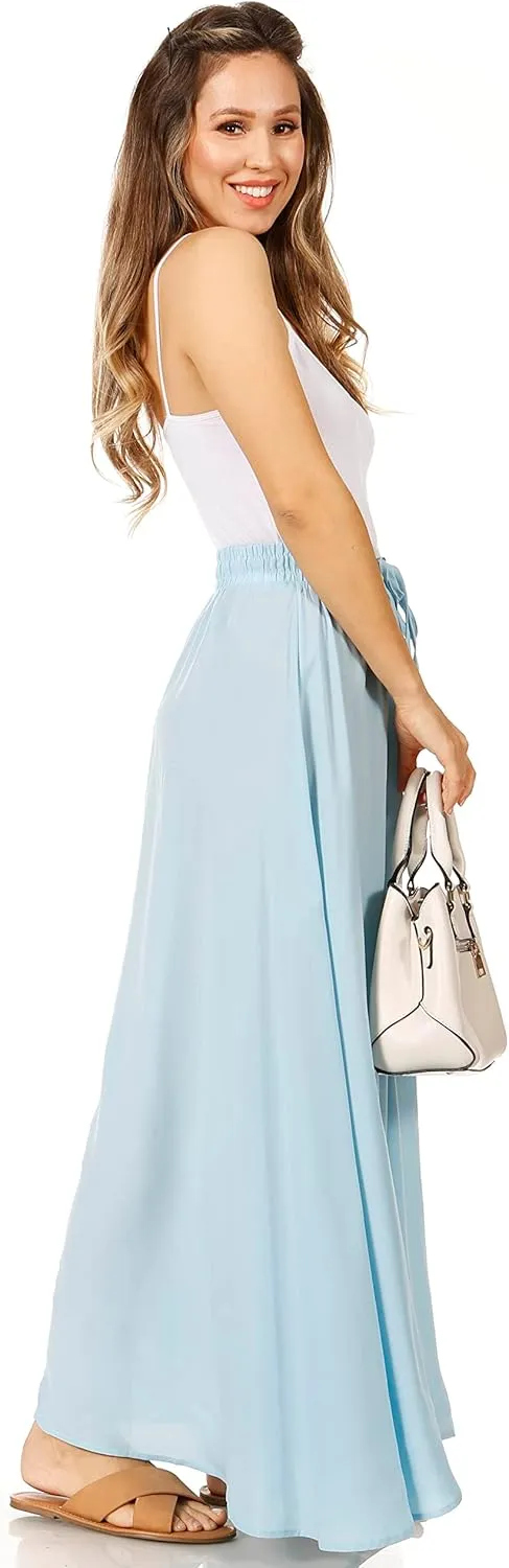 Maxi Skirts for Women Reg & Plus Size Women's Long Skirts, Flowy Summer Skirt Aline Elastic High Waisted Trendy 2023