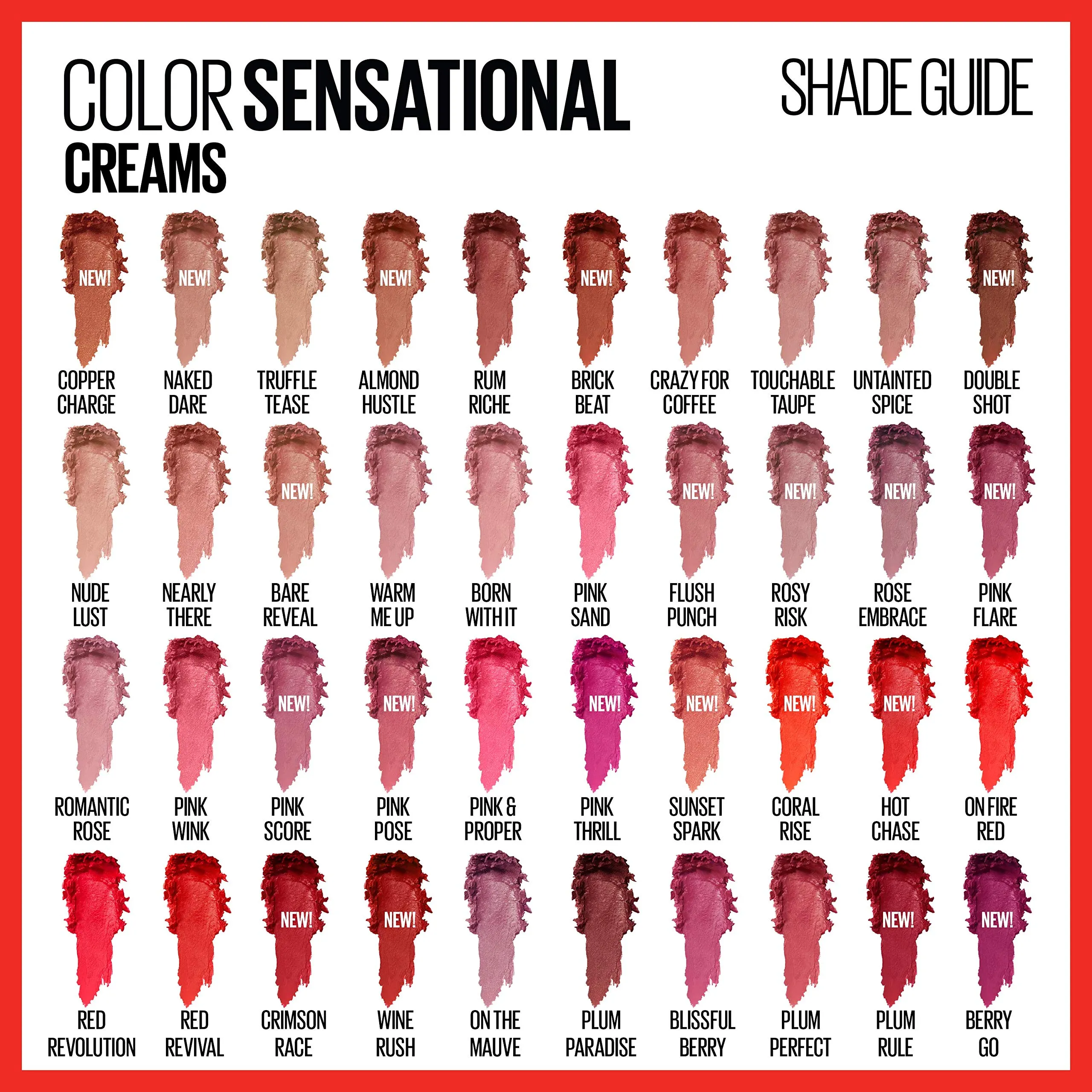 Maybelline Color Sensational Lipstick, Lip Makeup, Cream Finish, Hydrating Lipstick, Nude, Pink, Red, Plum Lip Color, Pink Wink, 0.15 oz; (Packaging May Vary)