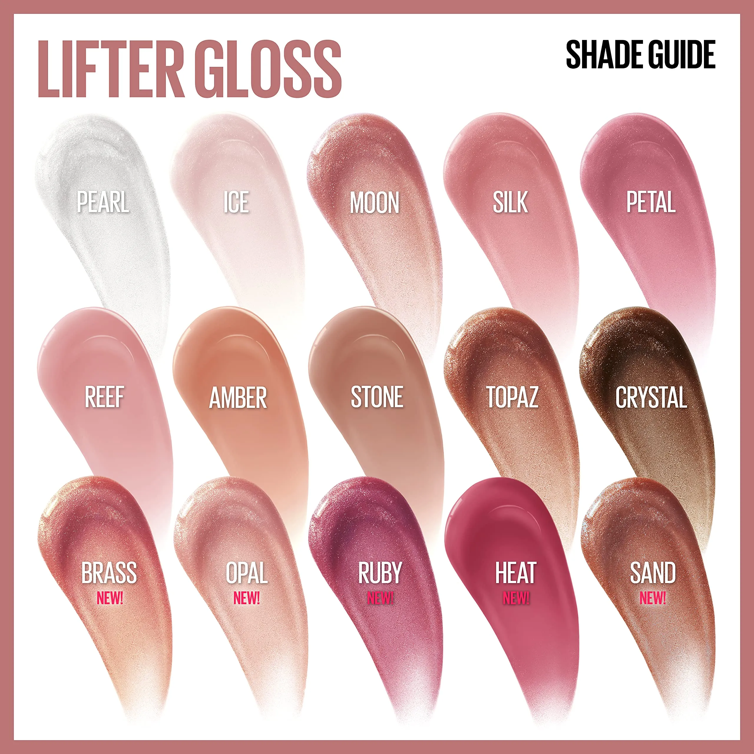 Maybelline Lip Lifter Hydrating Lip Gloss with Hyaluronic Acid, Topaz, 0.18 Ounce