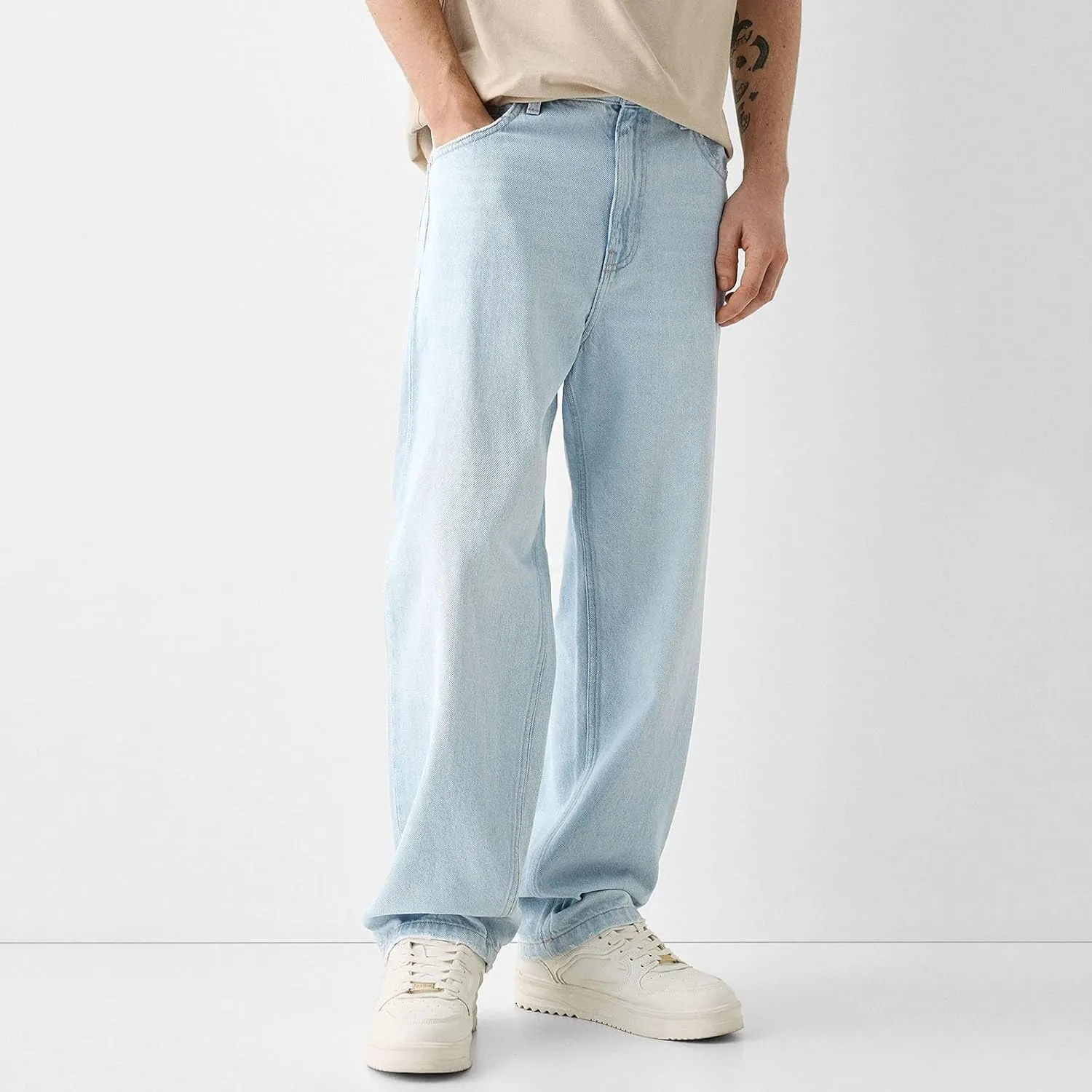 Men Y2k Jeans Hip Hop Baggy Star Embroidery Denim Pant Straight Wide Leg Denim Pants Harajuku Streetwear Graphic Jean Trouser