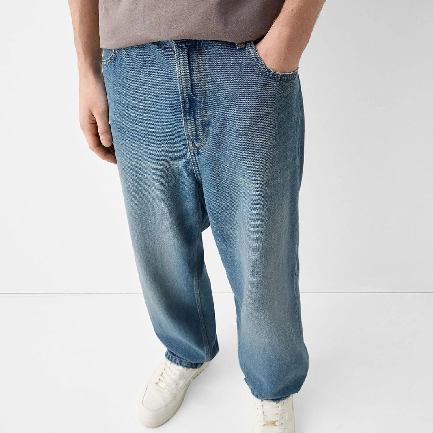 Men Y2k Jeans Hip Hop Baggy Star Embroidery Denim Pant Straight Wide Leg Denim Pants Harajuku Streetwear Graphic Jean Trouser
