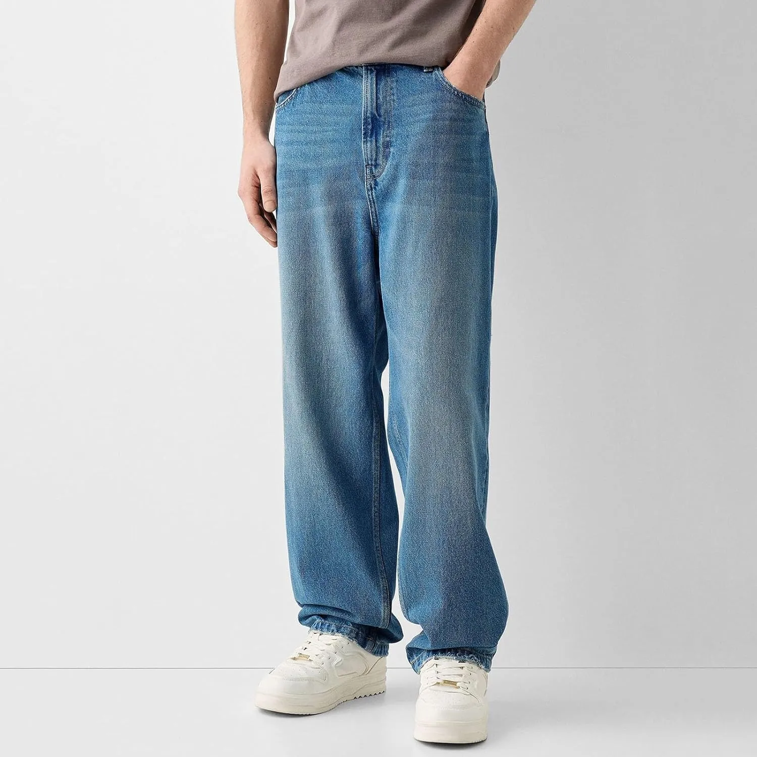 Men Y2k Jeans Hip Hop Baggy Star Embroidery Denim Pant Straight Wide Leg Denim Pants Harajuku Streetwear Graphic Jean Trouser
