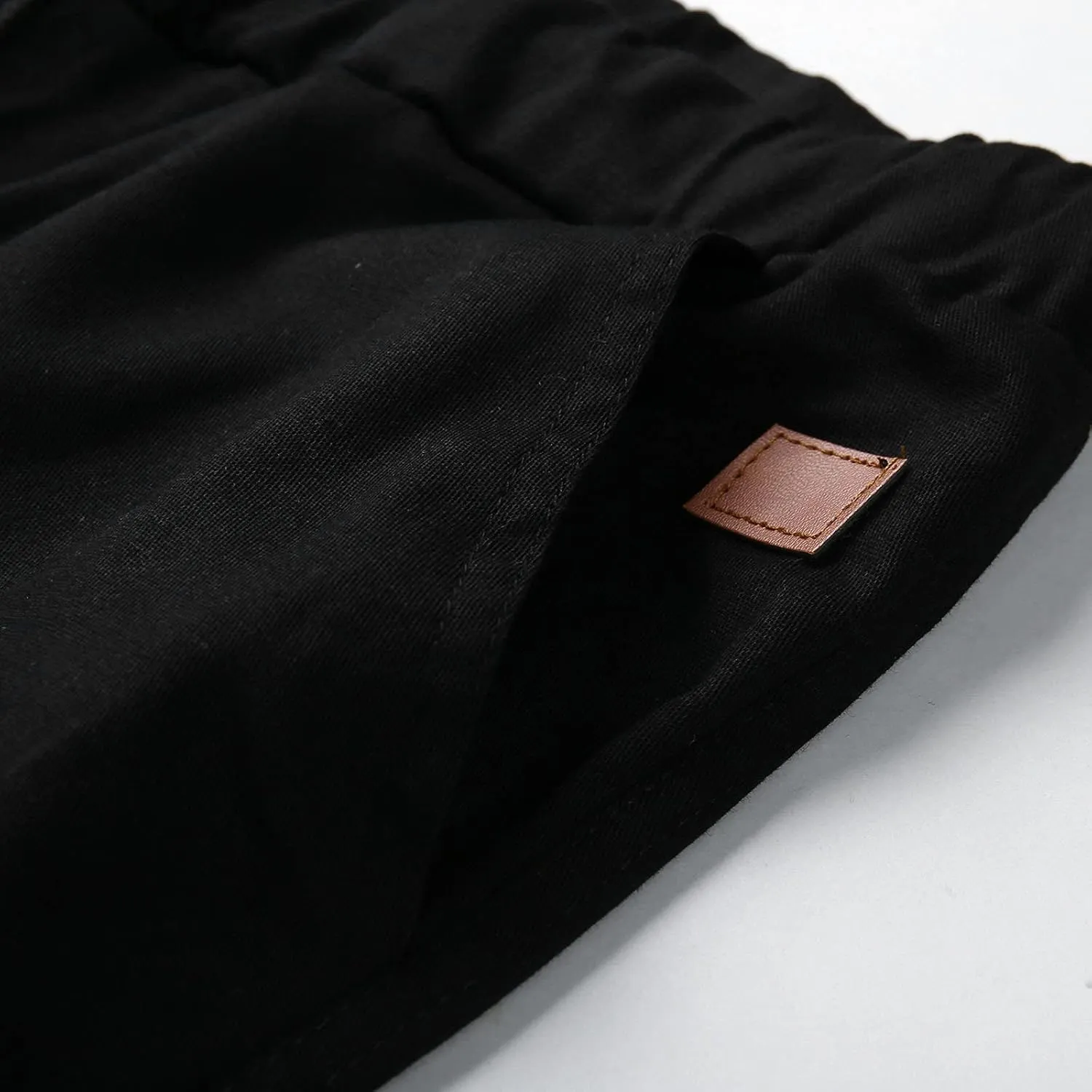 Men's Cargo Sweatpants Drawstring Stretch Fit Jogger Pants for Men with Pockets Open Bottom Gym Workout Track Pants