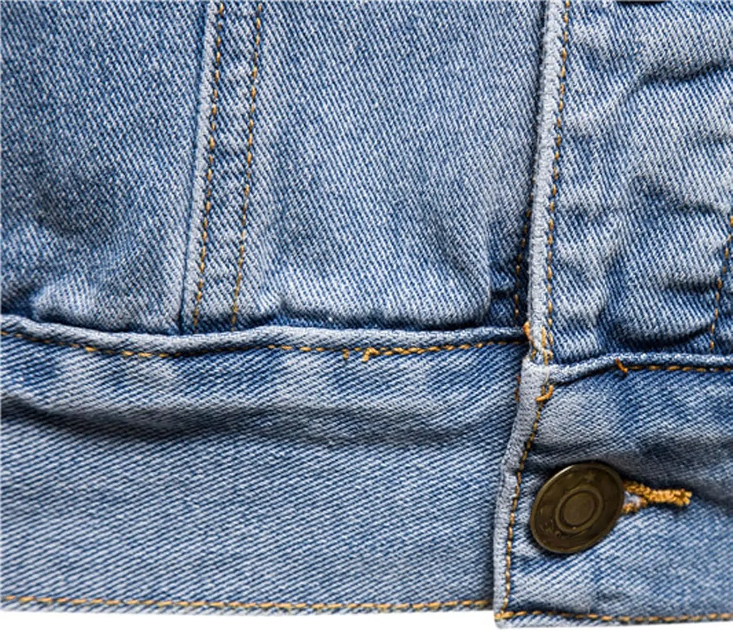 Mens Denim Jackets Casual Button Down Distressed Jeans Trucker Jacket Slim Fit Fall Durable Long Sleeve Coat Outwear