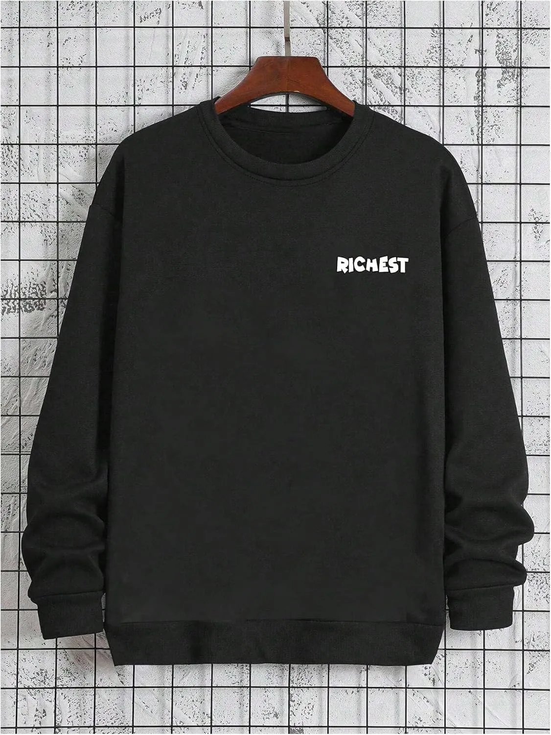 Men's Gesture Graphic Oversized Sweatshirts Long Sleeve Crewneck Loose Pullovers