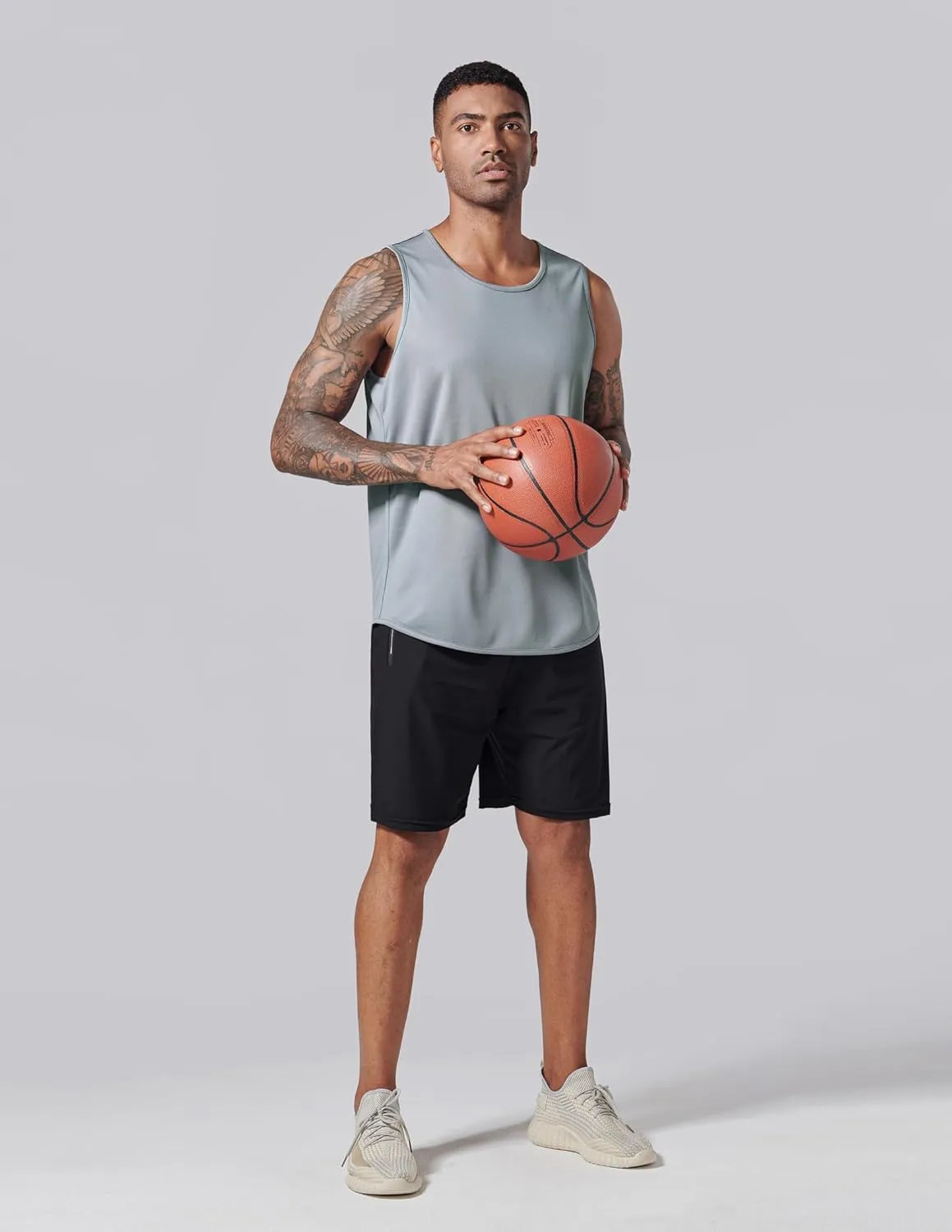 Men's Lightweight Reversible Rec Tanks, Mesh Basketball Jerseys Athletic Quick Dry Shirts Team Scrimmage Uniforms