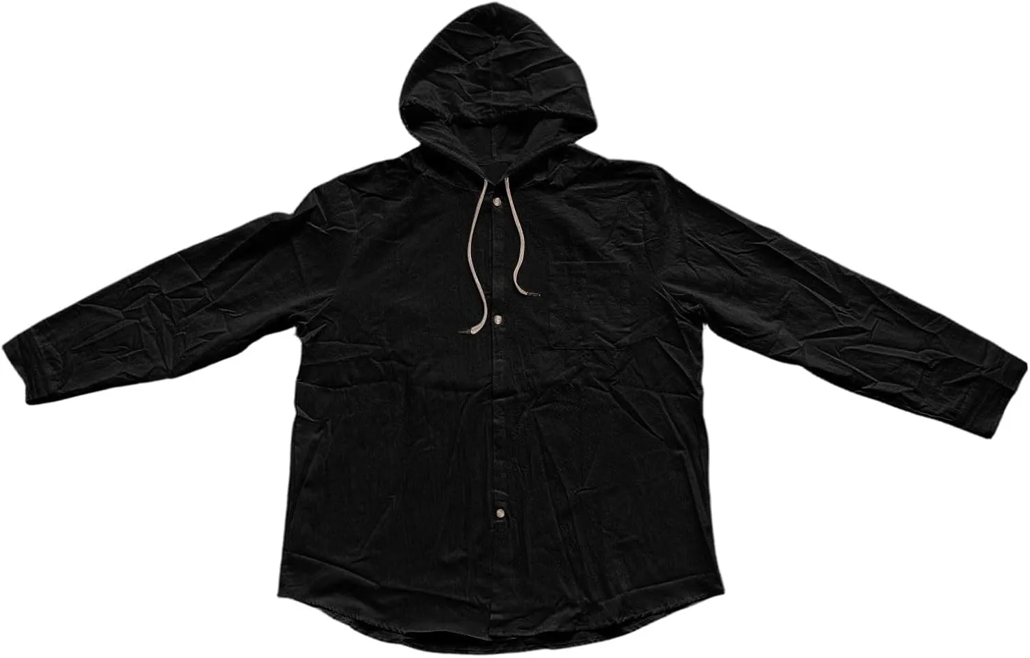 Men's Linen Shirts Long Sleeve Summer Button Down Drawstring Shirt with Hooded Hawaiian Fashion Outfits