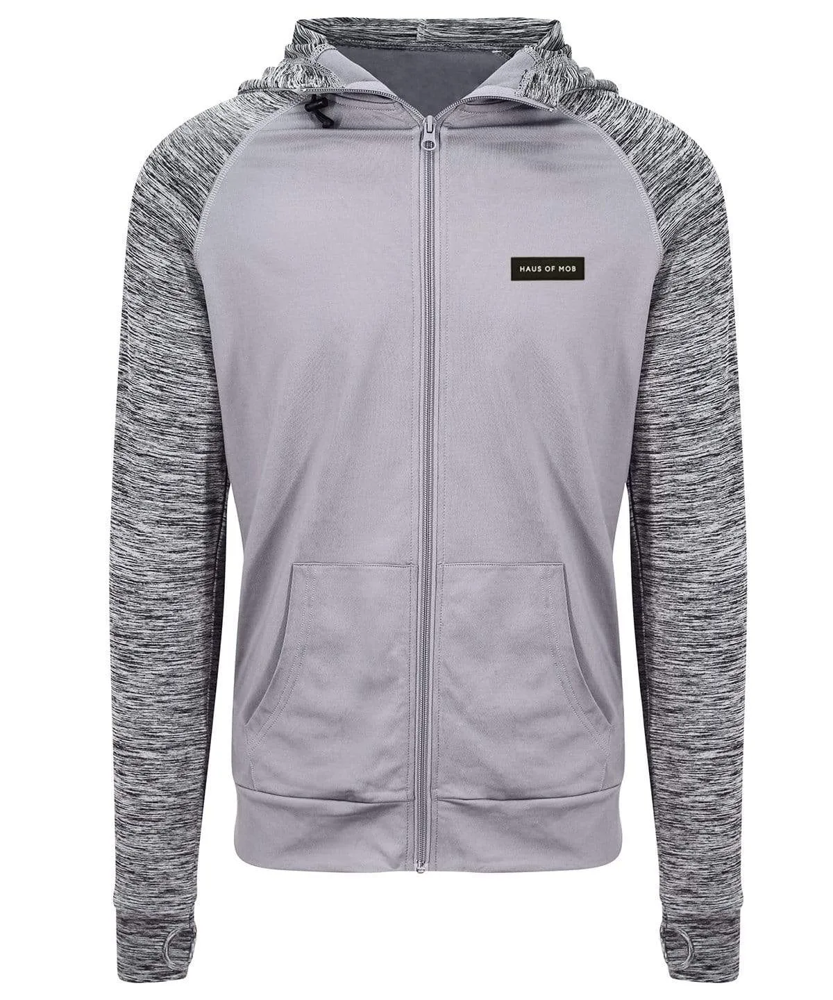 Mens Mob Gym Contrast Zip Up Light