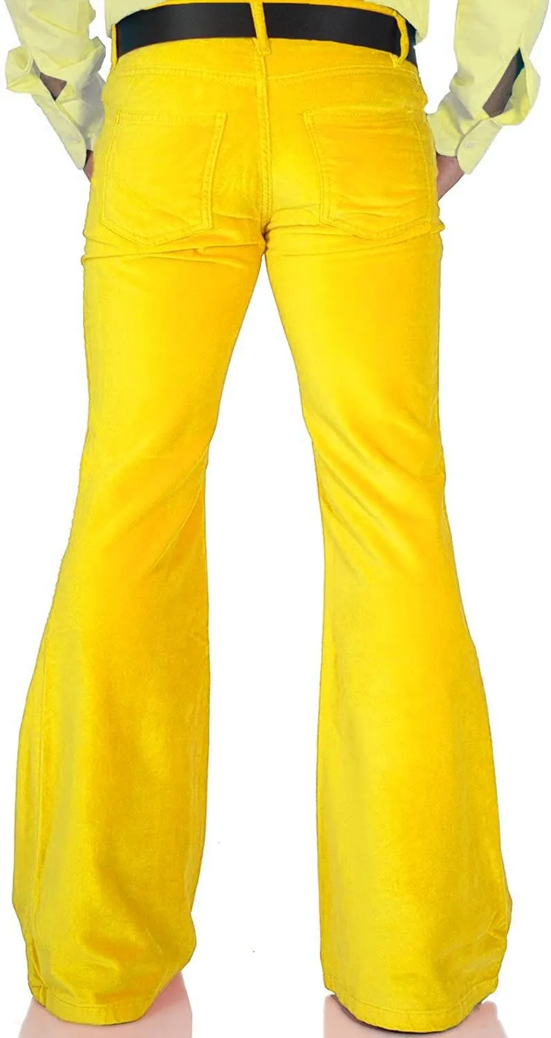 Men's Relaxed Vintage 60s 70s Bell Bottom Stretch Fit Classic Comfort Flared Flares Retro Leg Disco Denim Jeans Pants