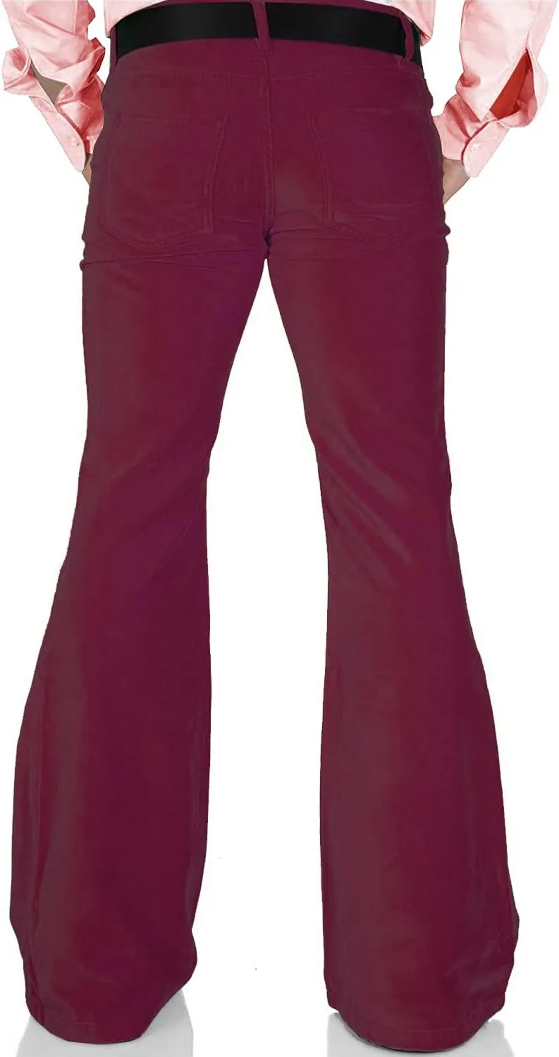Men's Relaxed Vintage 60s 70s Bell Bottom Stretch Fit Classic Comfort Flared Flares Retro Leg Disco Denim Jeans Pants