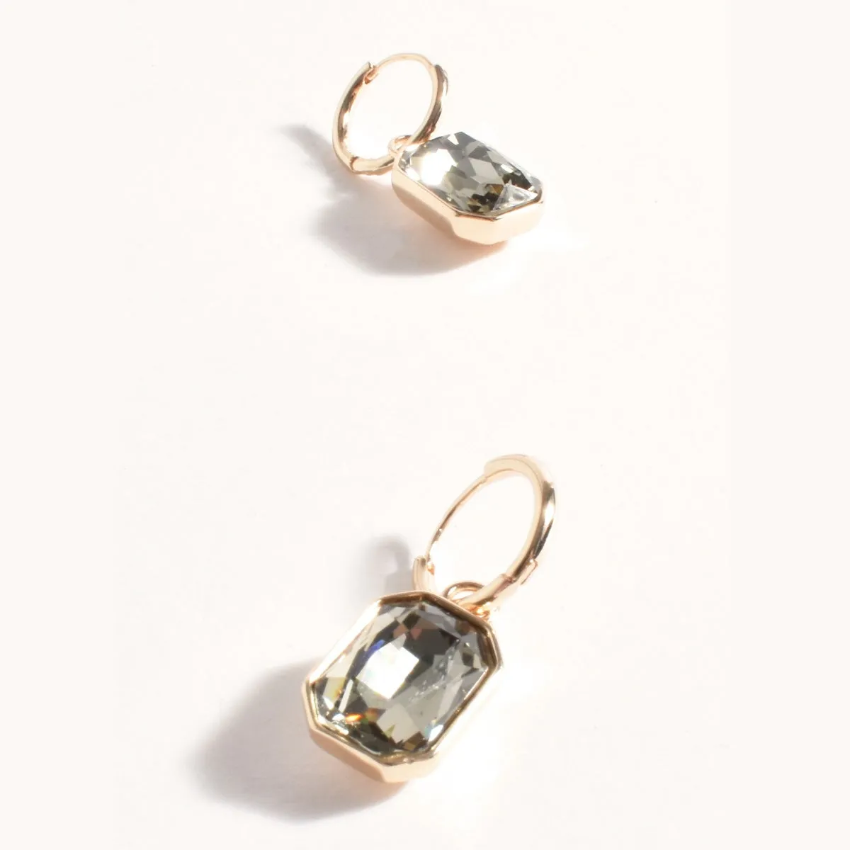 Mini Jewel Drop Earrings (Smoke/Gold)