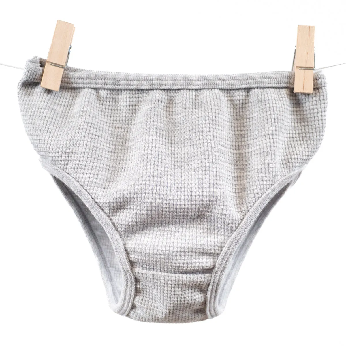 Mini Waffle Cotton Jersey - Mottled Grey