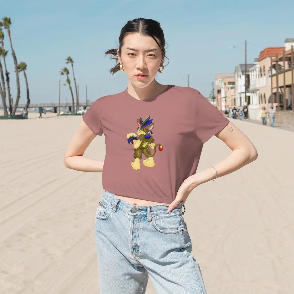 Moongenchen Women's Flowy Cropped Tee