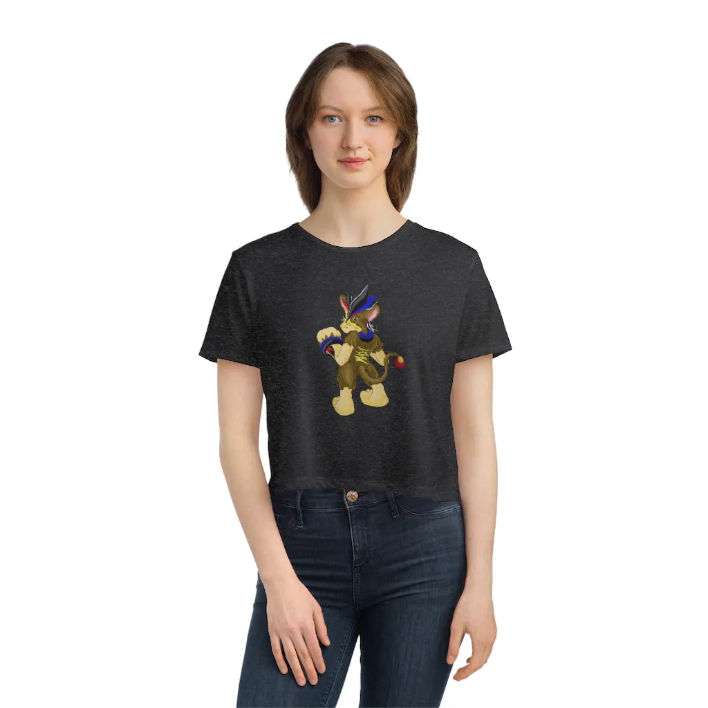 Moongenchen Women's Flowy Cropped Tee