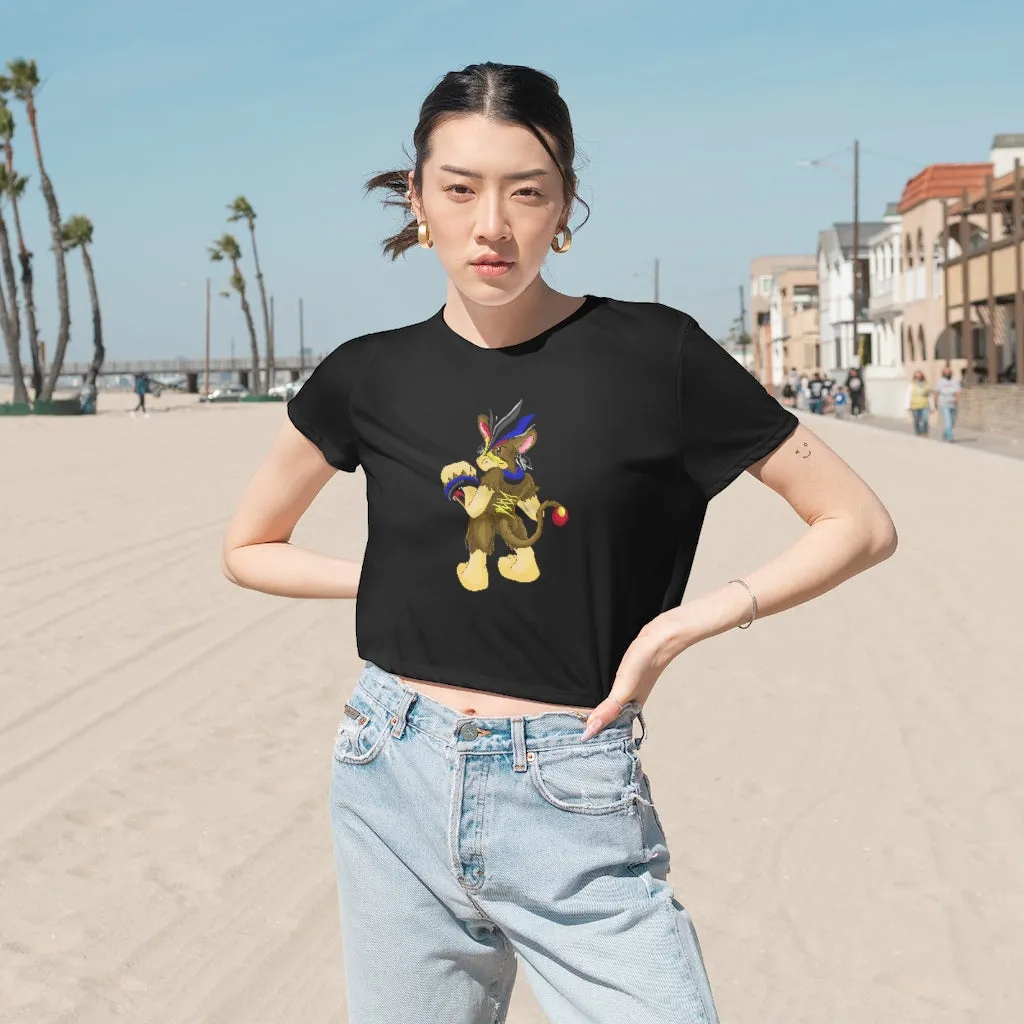 Moongenchen Women's Flowy Cropped Tee