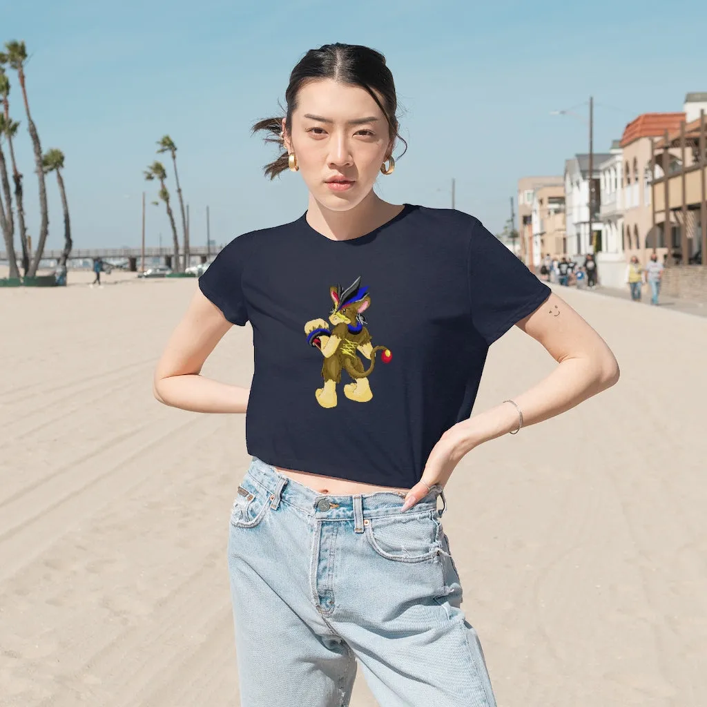 Moongenchen Women's Flowy Cropped Tee