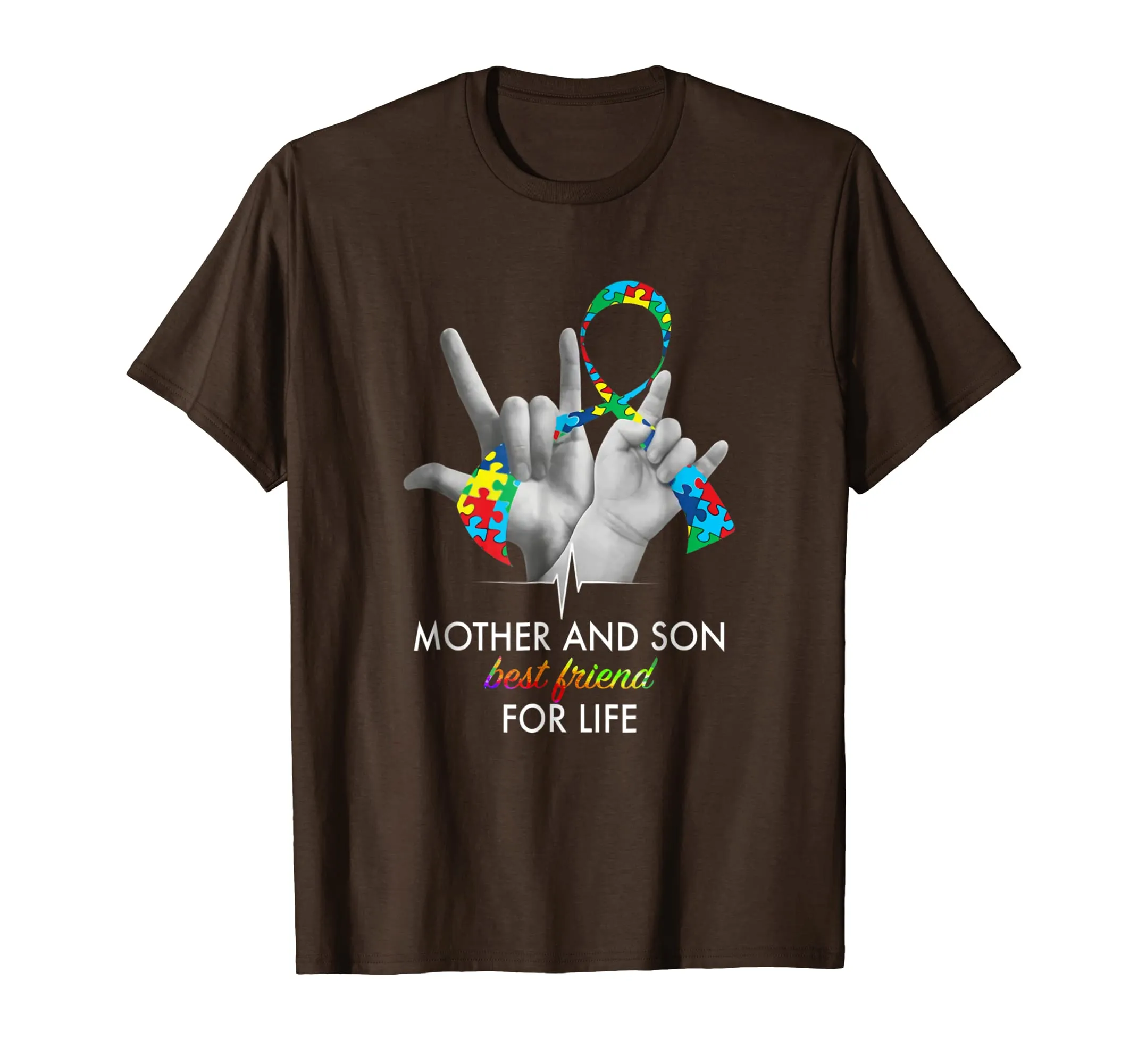 Mother And Son Best Friends For Life Autism Awareness Shirt