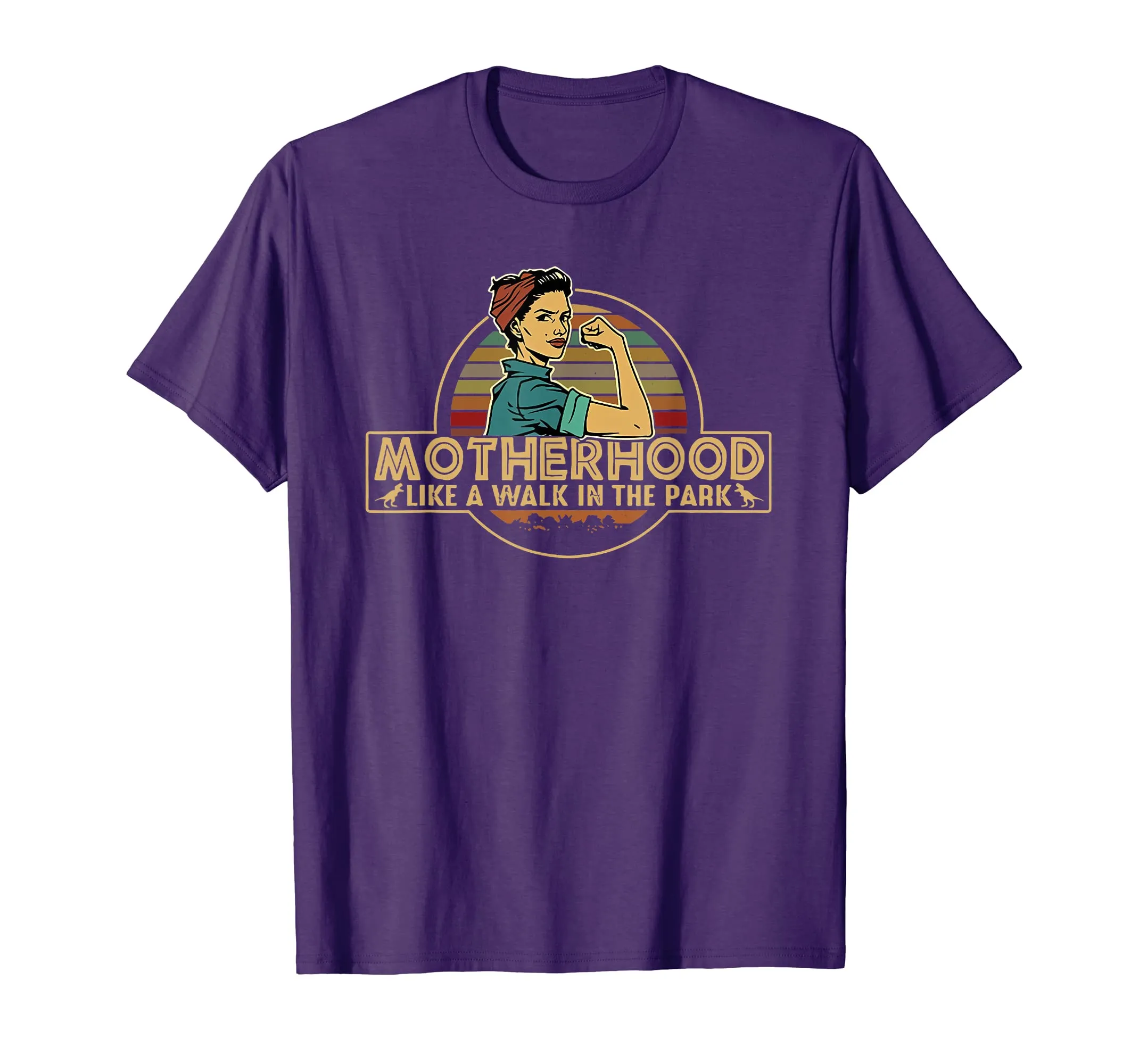 Motherhood Like A Walk In The Park Dinosaur Mother Gift Tee
