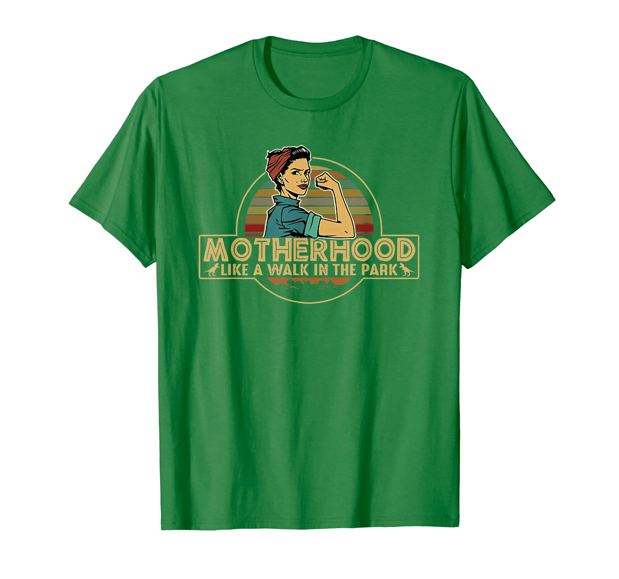 Motherhood Like A Walk In The Park Dinosaur Mother Gift Tee