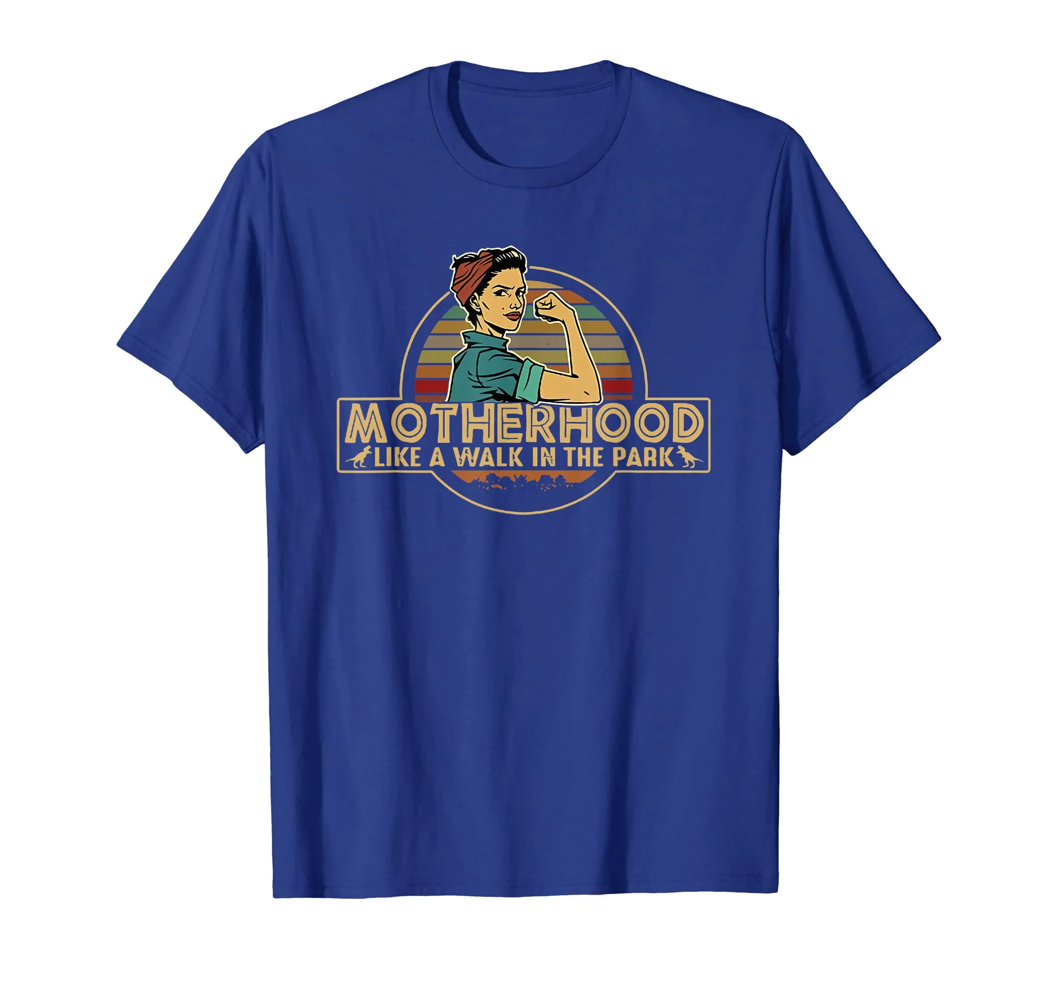 Motherhood Like A Walk In The Park Dinosaur Mother Gift Tee