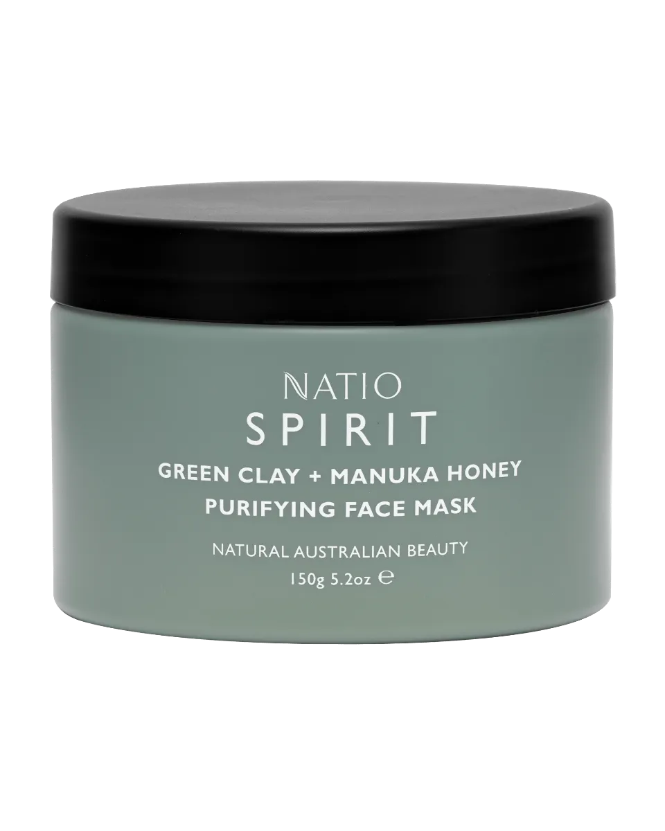 Natio Spirit Green Clay   Manuka Honey Purifying Face Mask 150g