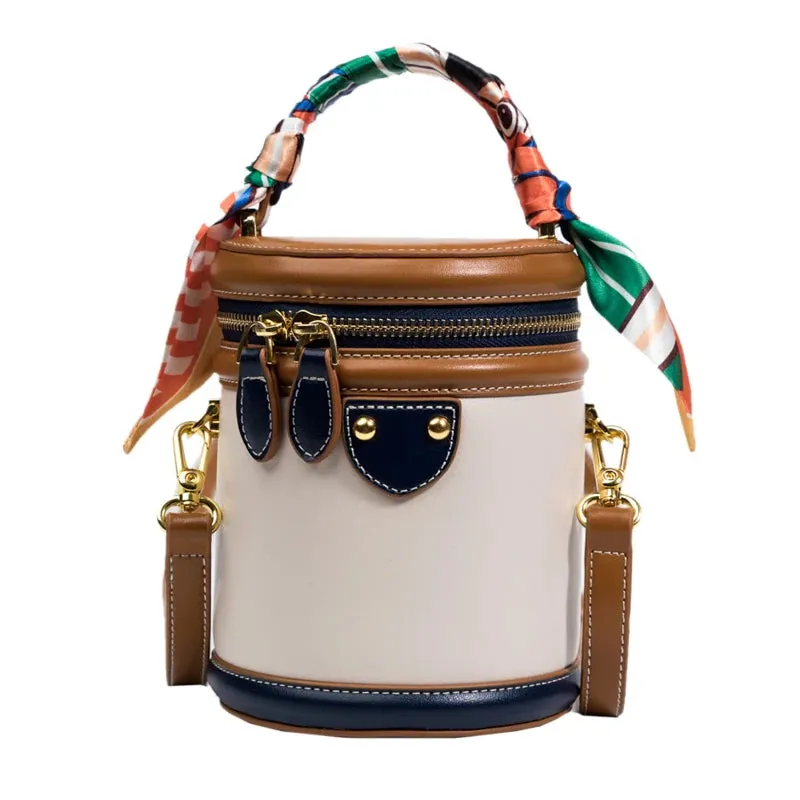 New Fashion Women's Bucket Bag: Cross-Body Niche Cylinder, One-Shoulder Portable