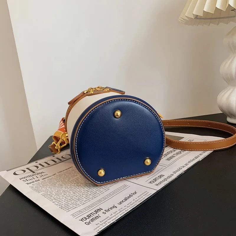 New Fashion Women's Bucket Bag: Cross-Body Niche Cylinder, One-Shoulder Portable