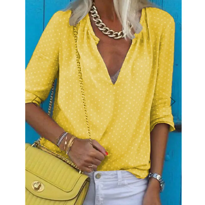 New Loose V-neck T-shirt