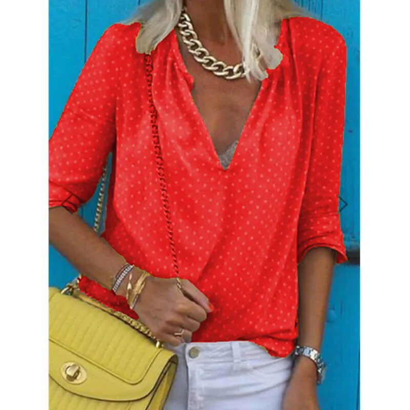 New Loose V-neck T-shirt
