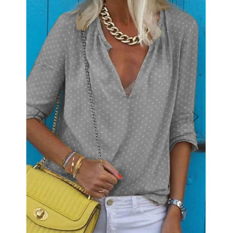 New Loose V-neck T-shirt