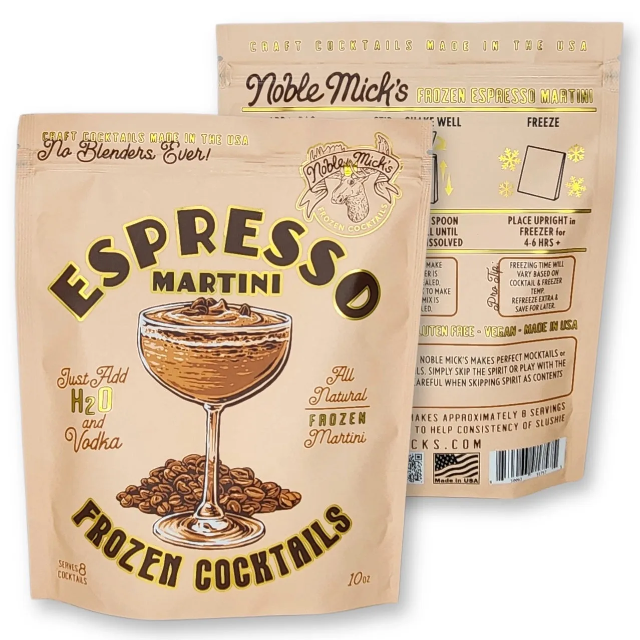 Noble Mick's Espresso Martini Frozen Cocktail Bag