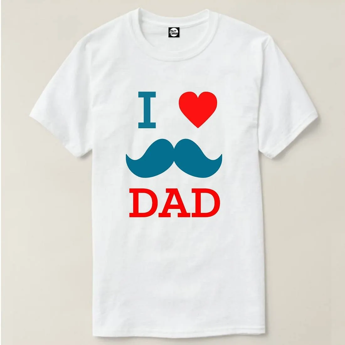 Nutcase Designer Round Neck Men's T-Shirt Wrinkle-Free Poly Cotton Tees - I Love DAD