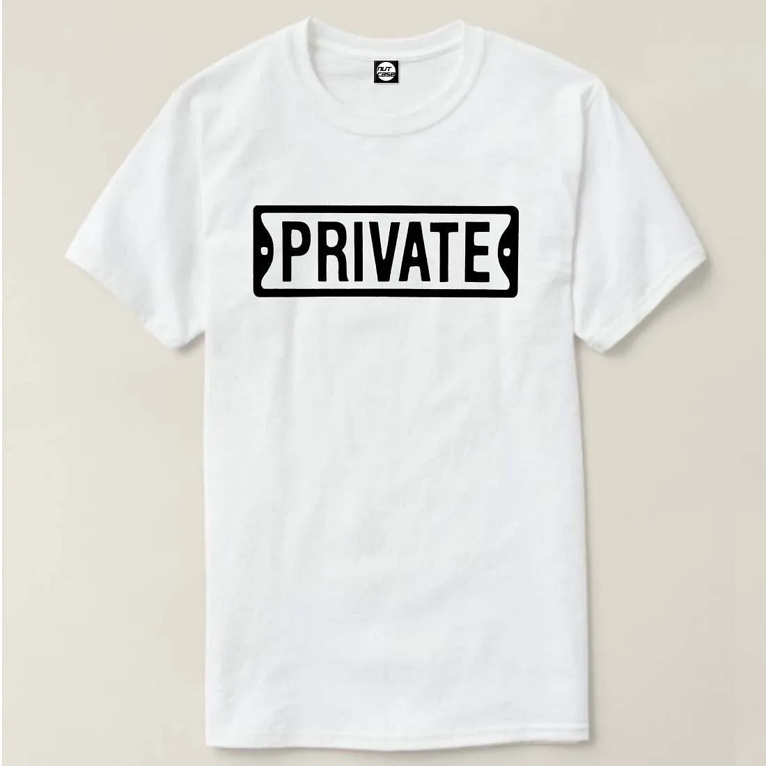 Nutcase Designer Round Neck Men's T-Shirt Wrinkle-Free Poly Cotton Tees - Private