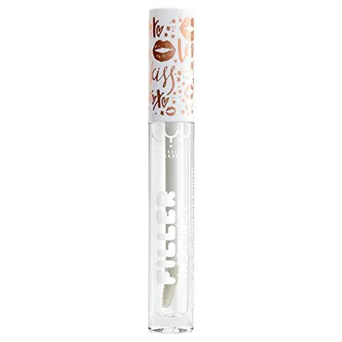 NYX PROFESSIONAL MAKEUP Filler Instinct Plumping Lip Polish, Lip Plumper Gloss - Let's Glaze, Clear