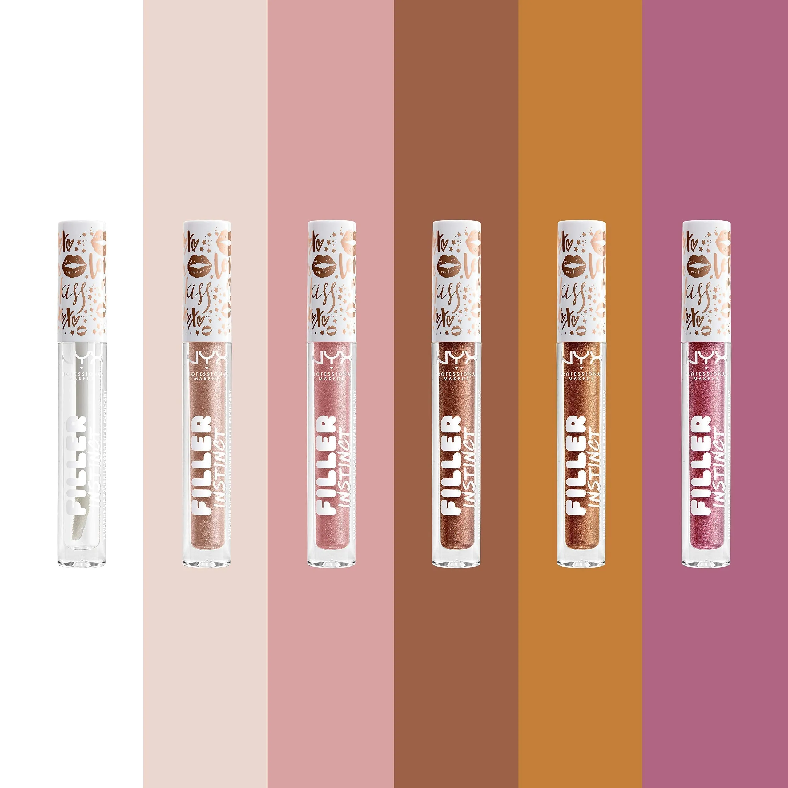 NYX PROFESSIONAL MAKEUP Filler Instinct Plumping Lip Polish, Lip Plumper Gloss - Let's Glaze, Clear